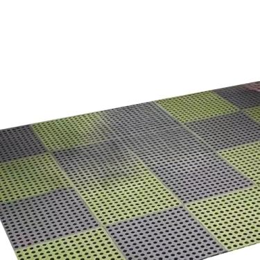 Imagem de Tapete modular emborrachado box banheiro antiderrapante vestiário 30x30cm tapete antiderrapante banheiro Impermeável e Resistente(cinza+verde,14)