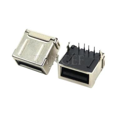 Imagem de 5 peças usb tipo a porta padrão fêmea conectores de solda conector pcb
