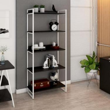 Imagem de Estante Kuadra 80X40X187cm C/05 Prateleiras Estrutura Branca - Compace