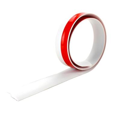 Imagem de MotiveTech Faixa de junção de piso de 2 m, faixa de transição de carpete, faixas de transição de piso, revestimento de borda de porta laminada para piso de, Branco