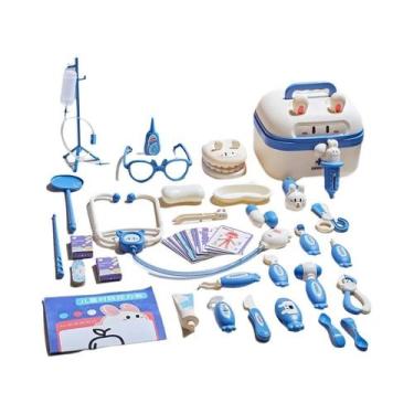 Imagem de Kit Médico Infantil Com Estetoscópio, Seringa E Ferramentas De Dentist