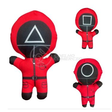 Imagem de Boneco De Pelucia Squid Game Round 6 Vermelho 26Cm