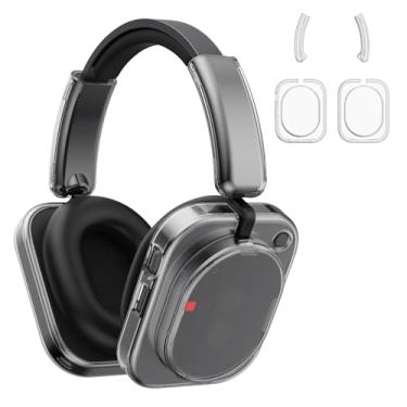 Imagem de Capa protetora para fone de ouvido for Nothing (1) capa protetora de TPU e faixa de cabeça de policarbonato compatível com fone de ouvido Nothing (1), acessórios protetores de cabeça antiarranhões