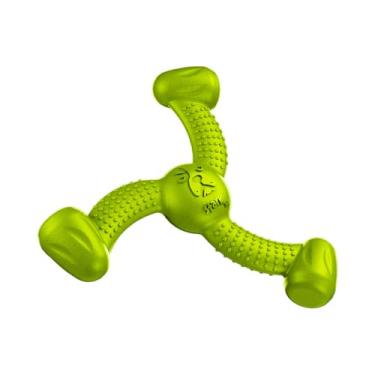 Imagem de Mordedor Rokka Stark Pet, Tamanho Grande, Brinquedo para Cães de Médio a Grande Porte, em Borracha Resistente Atóxica, Cor Verde Neon