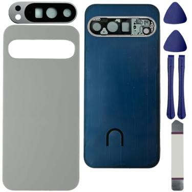 Imagem de Para Pixel 9 Pro XL Vidro Traseiro Substituição para Google Pixel 9 Pro XL Tampa Traseira Porta de Vidro com Fita Pré-Instalada e Lente de Câmera + Ferramentas (Hazel)