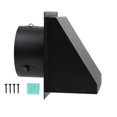 Imagem de Longzhuo Tampa externa de ventilação para secadora de 10 cm com amortecedor magnético e malha removível, capa de ventilação de montagem na parede de aço inoxidável com aba acolchoada de borracha