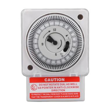 Imagem de Jectse Temporizador Mecânico, Ciclo de 24 Horas, Temporizador Industrial 16A Com Tampa Transparente e Retardador de Chamas de PC, para Casa Residencial de Shopping de Subestação