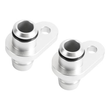 Imagem de Areyourshop 114020000 Acessórios de reparo de respiro do cárter para GM para GMC Duramax 6.6L Diesel | Rosca NPT de alumínio tarugo | Substitui acessórios de plástico | | Kit de 2 peças