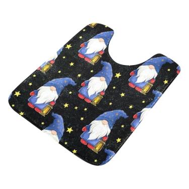 Imagem de Burbuja Tapete de banheiro Gnomos Wizards, tapete de banho absorvente de pelúcia macio, base antiderrapante para piso de banheiro, oval em forma de U