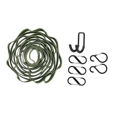 Imagem de harayaa Suporte para equipamentos de escalada em árvore com ganchos removíveis externos. Substitui o suporte de equipamentos para mochila de escalada, Verde