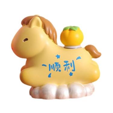 Imagem de FLCPJGV Escultura Decorativa de Cavalo para Mesa Ou Lareira, Feita de Resina. Estatueta de Animal para Lareira Ou Pátio, C, Tamanho real