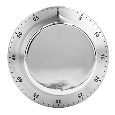 Imagem de Munefe temporizador mecânico de cozinha, relógio temporizador de cozinha, sucção magnética, temporizador de cozinha para cozinhar, assar, ler (Branca)