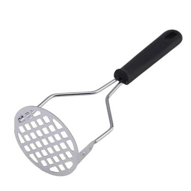 Imagem de Amassador de Batata Manual com Cabo Plástico, Preto, Design Ergonômico, Ideal para Purês e Legumes, 24 x 8x8 cm