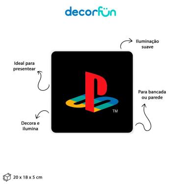 Imagem de Luminária Box Slim Playstation Icon Usb