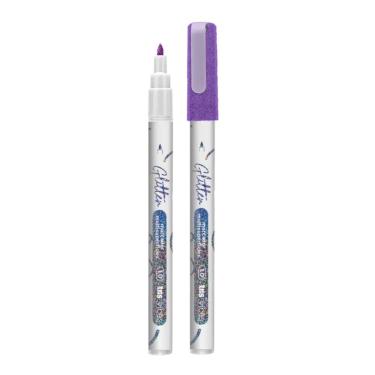 Imagem de Marcador Multisuperficies Vibes Glitter 1.0 Ponta Triangular Tris Roxo
