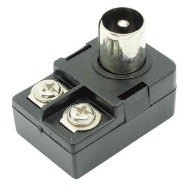 Imagem de Cachimbo Pino Grosso Europeu Para Cabo De Antena Tv 10 Peças - PIX