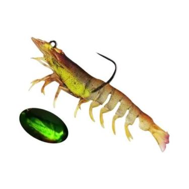 Imagem de Iscas De Camarão Artificiais Luminosas De 9cm 12g, Isca De Jig Realist