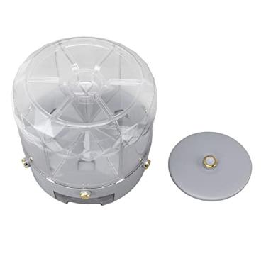 Imagem de GLOGLOW Embalagem de Armazenamento de Alimentos Capacidade de 6KG, 6 Grades, Rotativa de 360 ​​graus, Material PP ABS PET, 9,8 X 9,8 Polegadas, Dispensador Giratório de Arroz para Organização de