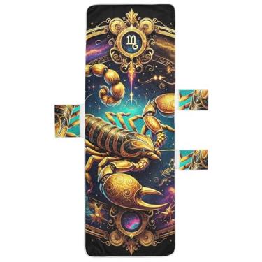 Imagem de Gold Animal Cartoon Chaise Lounge Cadeira Toalhas Cobertura Piscina Praia Toalha com Bolsos Espreguiçadeira de Praia Externa 215,9 cm x 76,2 cm