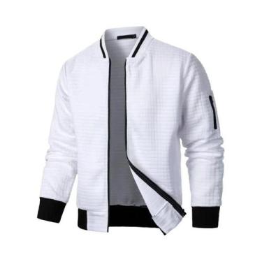 Imagem de Jaqueta Masculina De Outono Inverno Quente Com Zíper E Gola Alta Para 