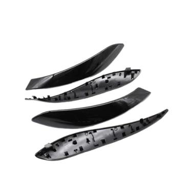 Imagem de Maçaneta de porta esquerda e direita, 4 unidades, cobertura externa do painel, guarnição compatível com BMW 3 4 séries M3 M4 F30 F31 F32 F33 F34 F35 F36 F80 318 2013-2018(Piano Black-Cover)