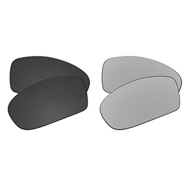 Imagem de EZReplace Lentes de reposição para óculos de sol Oakley Hijinx (lentes polarizadas) – Serve para armação Oakley Hijinx (preto de carbono + prata metálica)