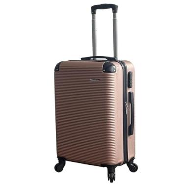 Imagem de Mala de Bordo ABS 10kg 17” a 21” Polegadas Mala de Viagem com Rodinhas 360° Cadeado Código (Rose-21”(14KG) Modelo-W)