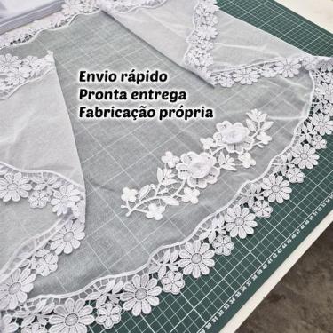 Imagem de Véu Ccb Congregação Cristã Com Aplique Floral 3D (Raíssa) - Central do