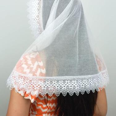 Imagem de Véu Ccb Adulto Renda Guipir Floral Congregação Cristã no Brasil (model