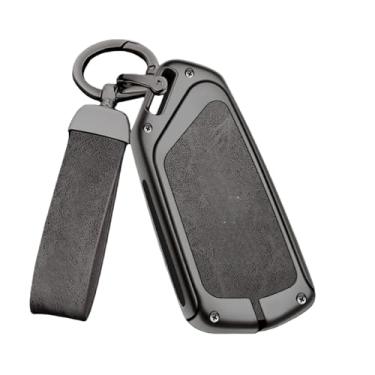 Imagem de Compatível com skoda octavia capa chave do carro 2024 2023 2022 2021 liga de couro de alta qualidade caso de controle remoto auto accessori(Gun gray)