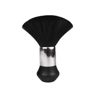 Imagem de Escova de barbeiro com espanador de pescoço macio – Cerdas de nylon para barbearia de salão doméstico