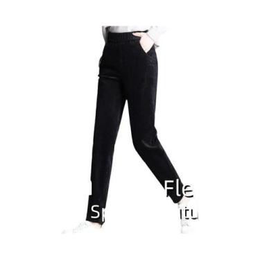 Imagem de Calças Lápis De Veludo Cotelê De Cintura Alta Para Mulheres, Outono In