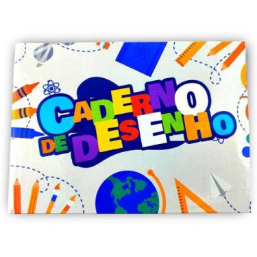 Imagem de Caderno Desenho 1/4 Brochura capa dura Horizontal 96 fls - Marca