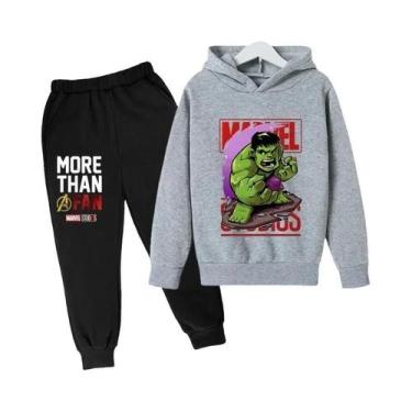 Imagem de Conjunto De Moletom Com Capuz Do Hulk Para Crianças, Suéter E Calças D