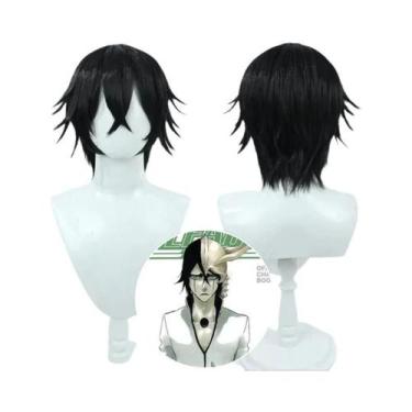 Imagem de Peruca Curta Preta De Cosplay De Anime Ulquiorra Cifer, Peruca Sintéti