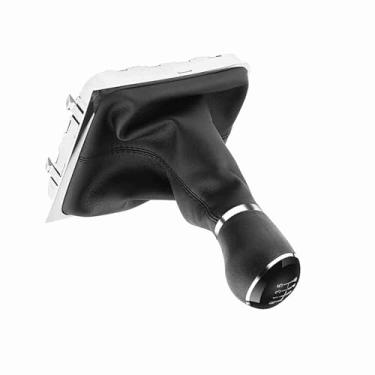 Imagem de Naroote Kit de Bota de Manopla de Mudança de Marcha para B7 2011-2012, Elegante Preto Cromado de 6 Velocidades para Entusiastas de Carros
