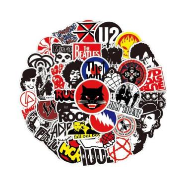 Imagem de Pacote De Adesivos Coloridos À Prova d'Água Para Banda De Rock 100 Peç