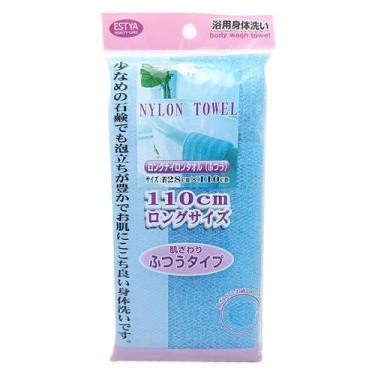 Imagem de Toalha De Banho Tipo Japonesa Oriental Bucha Esfoliante - Seiwa, Azul
