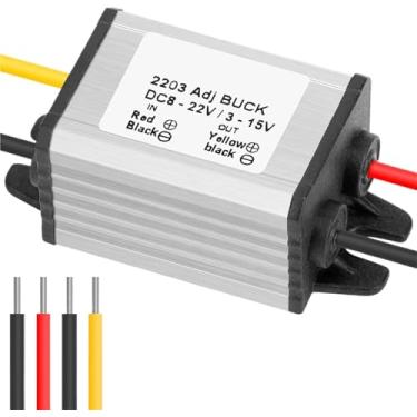 Imagem de 1 unidade DC 8-35V para DC 3-15V Conversor Buck DC18V20V24V para DC 12V 3A Step Down Conversor de tensão regulador de tensão Buck fonte de alimentação
