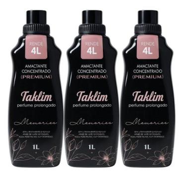 Imagem de Kit 3x Amaciante Concentrado Premium Taklim Memories 1L - Limpa+ - no-