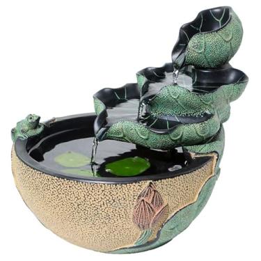 Imagem de x3anggyt5 Fonte de água interior criativa para relaxamento interior fonte de água circulante decoração cachoeira fontes de mesa