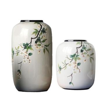 Imagem de Vasos de cerâmica retrô modernos, um par de ornamentos para sala de estar, entrada, floral, hidropônico, criativo, flores decorativas chinesas, centros de mesa