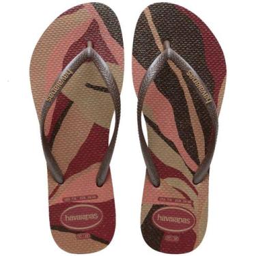 Imagem de Chinelo de dedo adulto Havaianas slim palette glow, Amaranto, 37/8