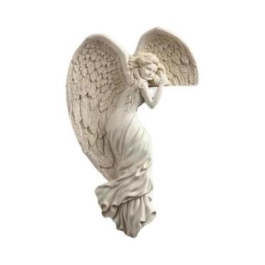 Imagem de Escultura De Resina Asas De Anjo Da Redenção, Decoração Para Casa, Jar