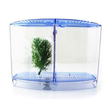 Imagem de Kit de Aquário Betta Bowl Incubadora Criação Peixes Caixa Isolação Acrílico para Escritório e Lar com Placa Grade Fundo Alta Transparência Seguro Visão Clara