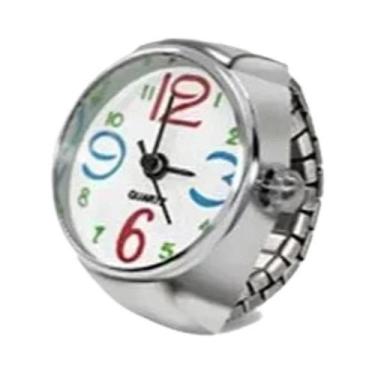 Imagem de Relógio De Pulso Criativo Unissex Em Forma De Anel De Quartzo Elástico