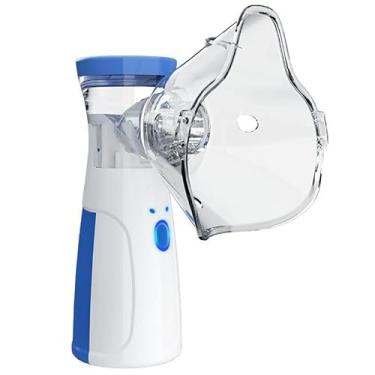 Imagem de Nebulizador Inalador Ultrassonico Sem Fio Recarregavel USB Compacto Portatil Silencioso Criança Adulto Mesh Mini Ultrassom Infantil Premium