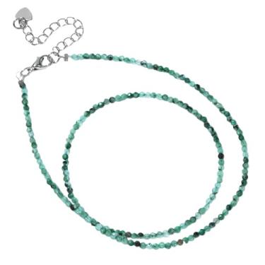 Imagem de tincolia Colar de contas de pedra natural, simples, multicolorido, perfeito como presente para melhores amigos, corrente de clavícula, diariamente/festa