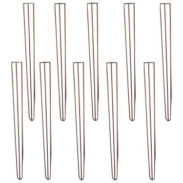 Imagem de Kit 10 Pés de Metal 90 CM Hairpin Legs Aparador e Mesa de Canto Bronze