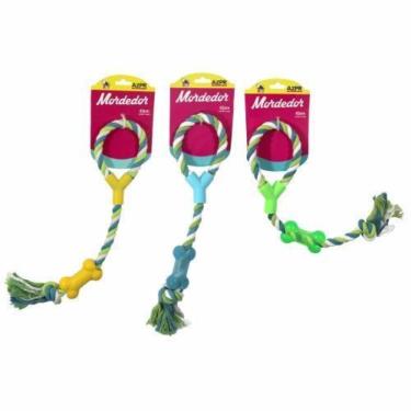 Imagem de Mordedor Pet Osso Com Corda 43 Cm Cor Sortida Azpr